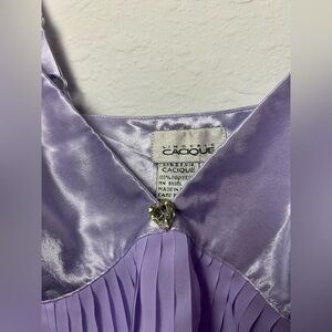 vintage y2k Cacique lavender lingerie two piece set